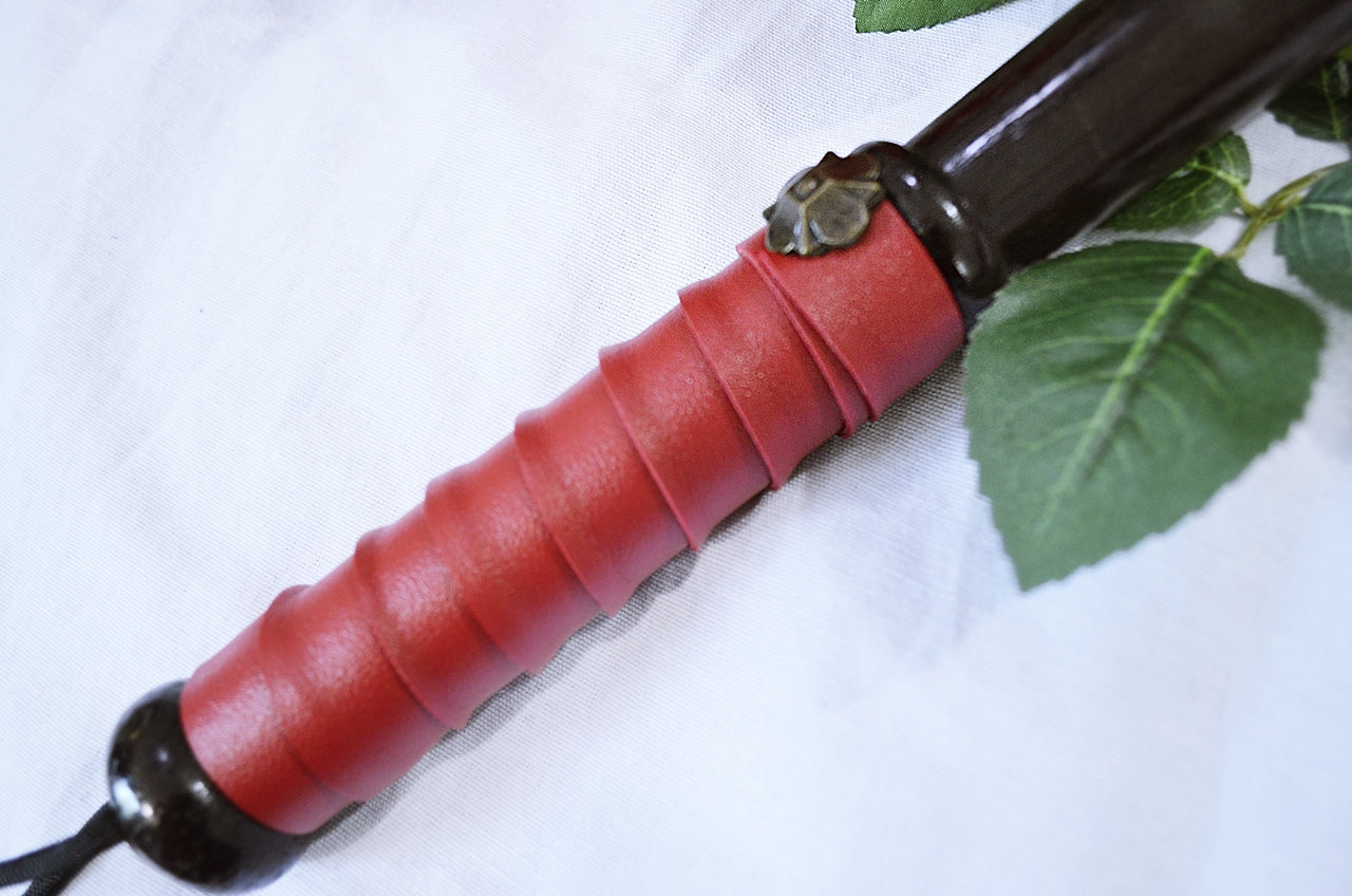 Baton - Leather Grip and Thick Hard Wenge Wood
