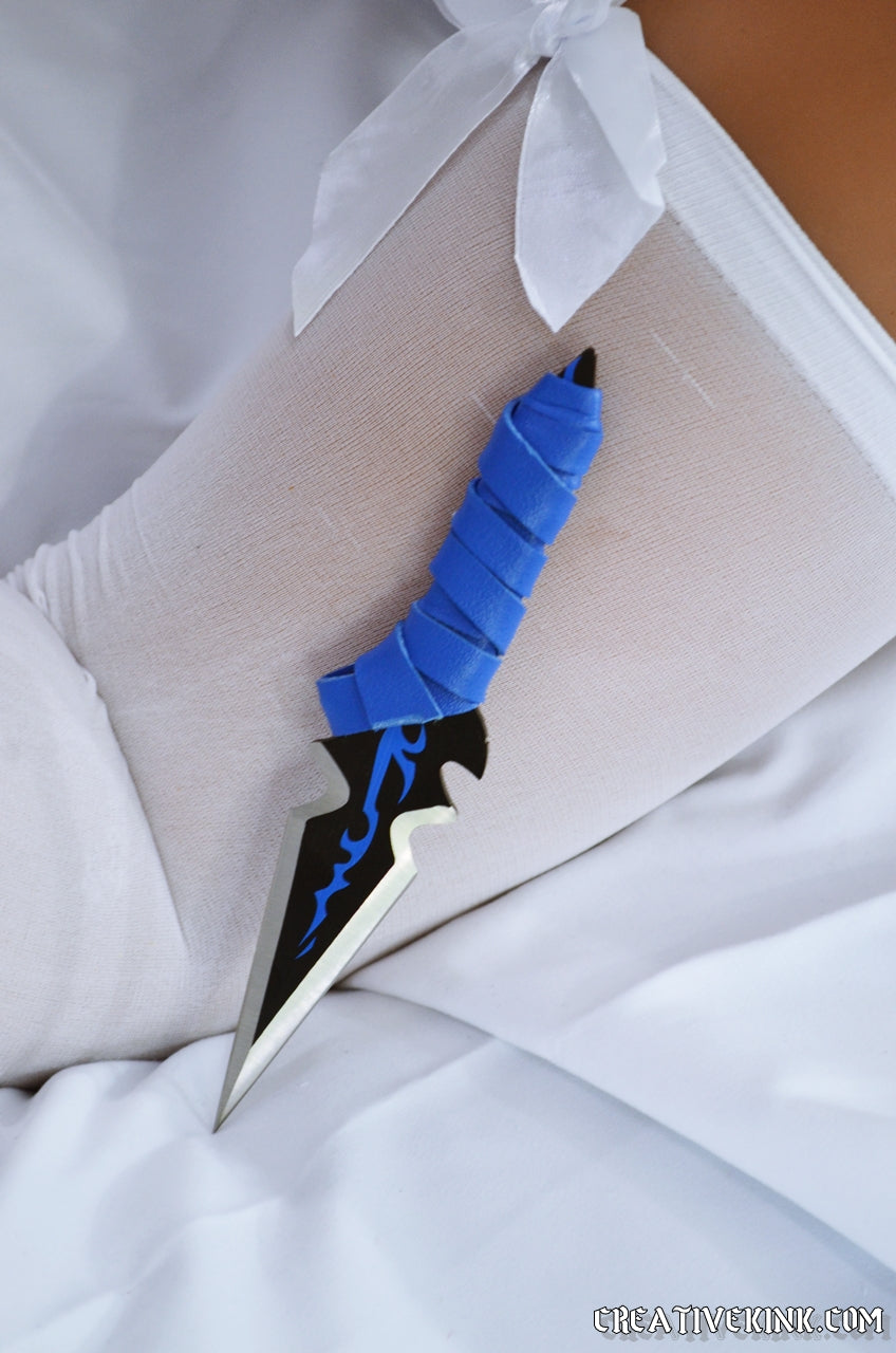 Spade Blades - Leather Wraps, MULTIPLE Colors and Knives