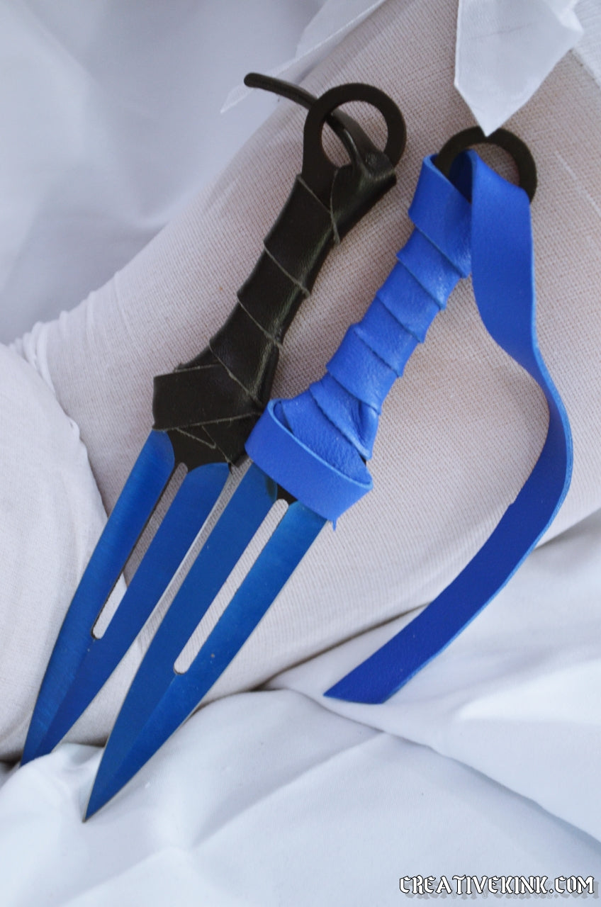 Spade Blades - Leather Wraps, MULTIPLE Colors and Knives