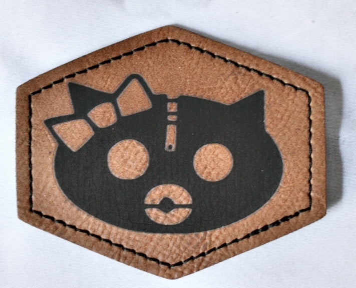 Leather Patches - Hello Kinky! Baby Girl and Naughty Girl Patches!