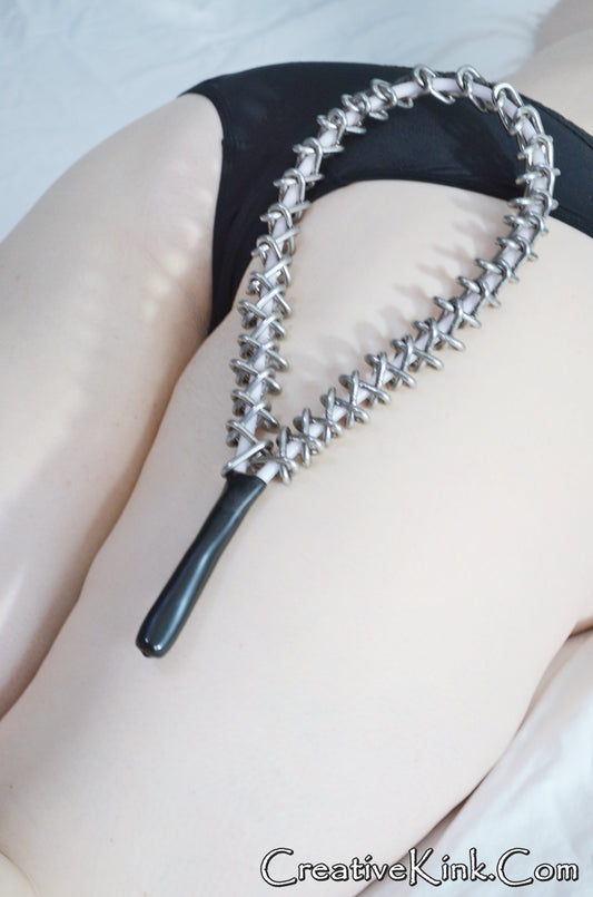 STEEL Chain Beater - One Handed Chain Spanking Paddle - Heavy BDSM Spanking Tool