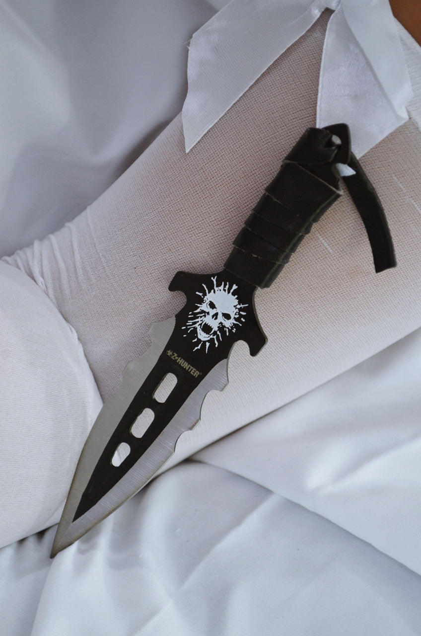 Spade Blades - Leather Wraps, MULTIPLE Colors and Knives