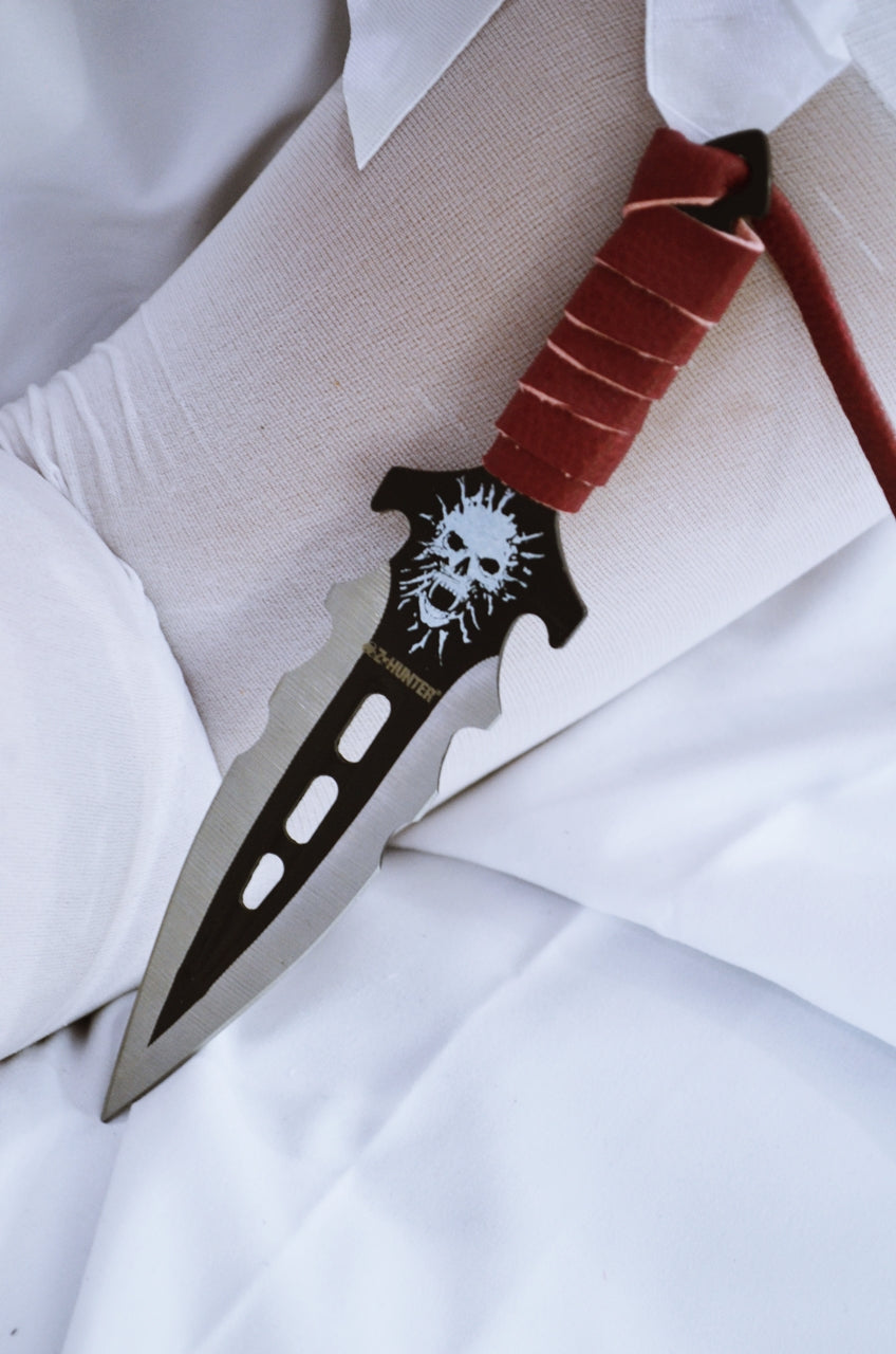 Spade Blades - Leather Wraps, MULTIPLE Colors and Knives