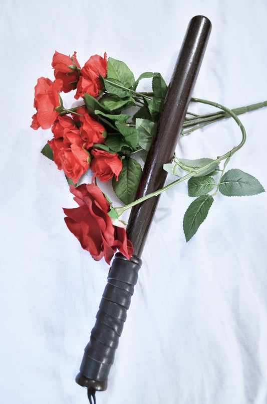 Baton - Leather Grip and Thick Hard Wenge Wood