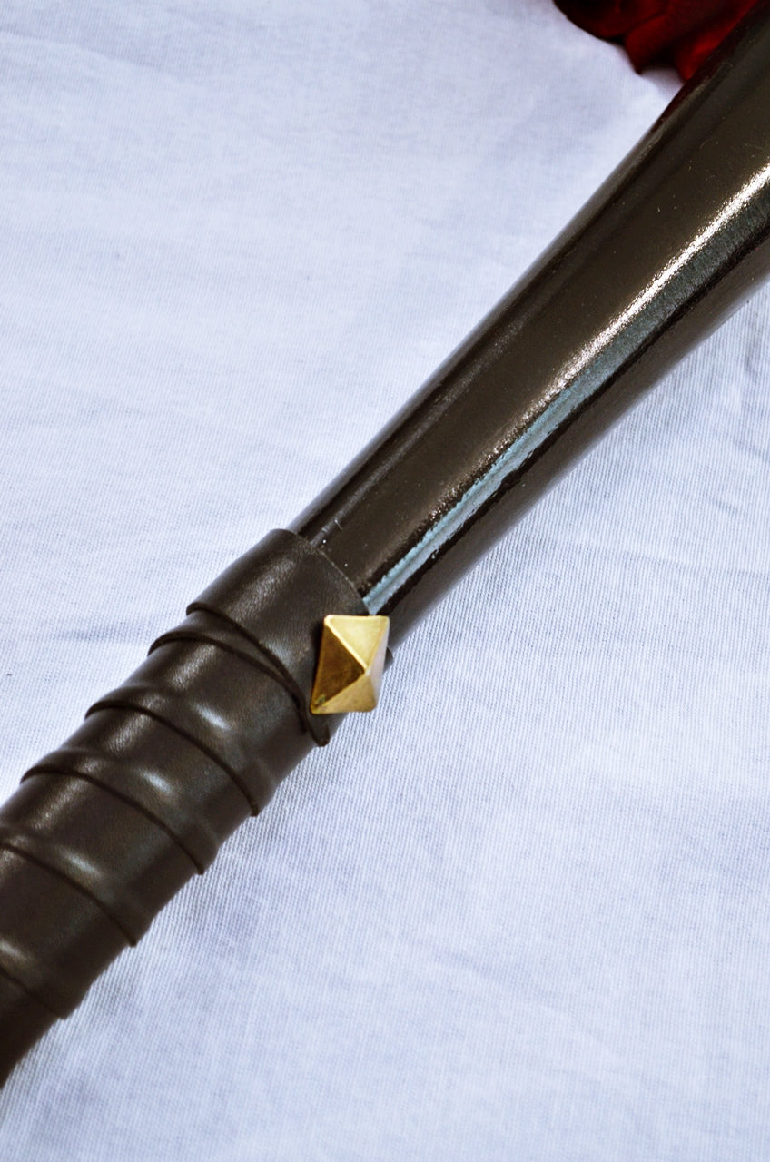 Mace - Hefty Black Shine and Hard Brass -- Thuddy Spanking Tool