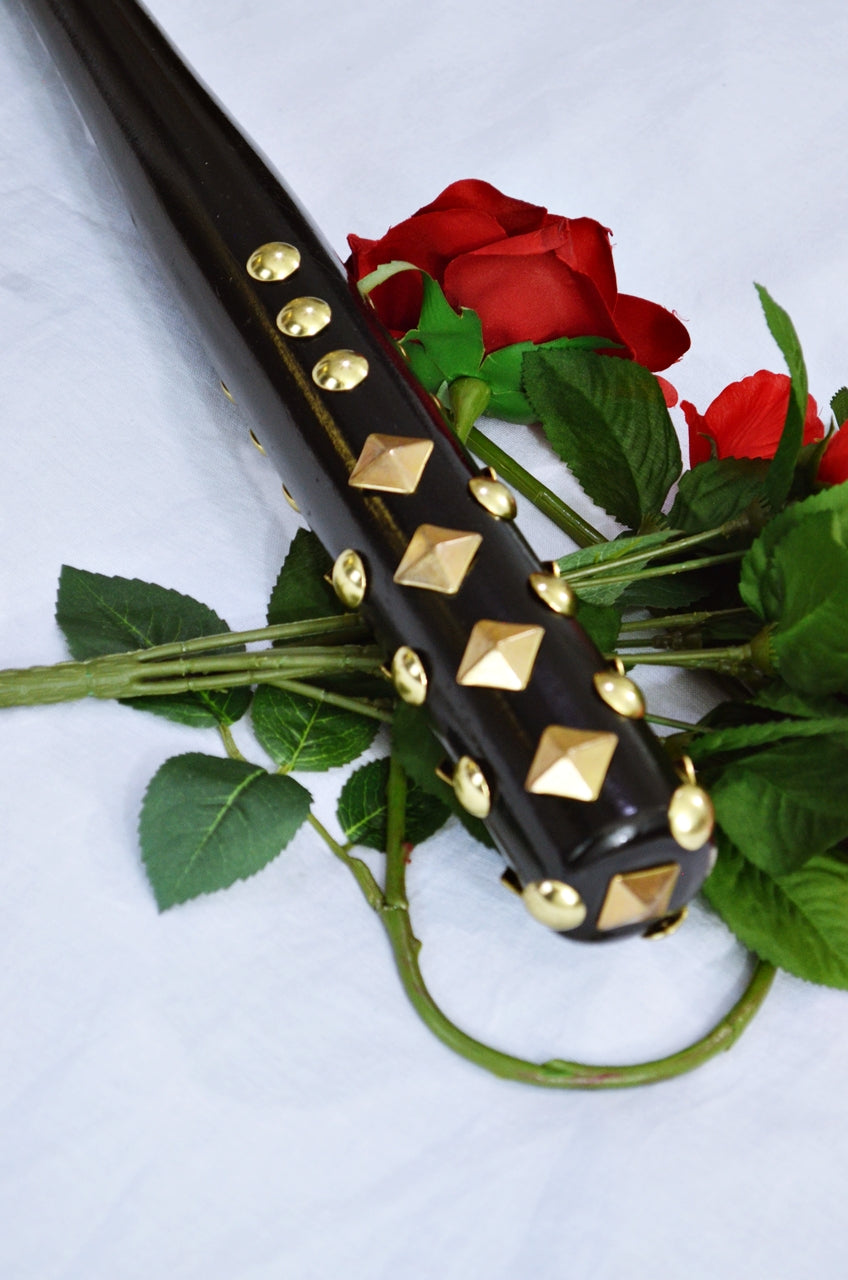 Mace - Hefty Black Shine and Hard Brass -- Thuddy Spanking Tool