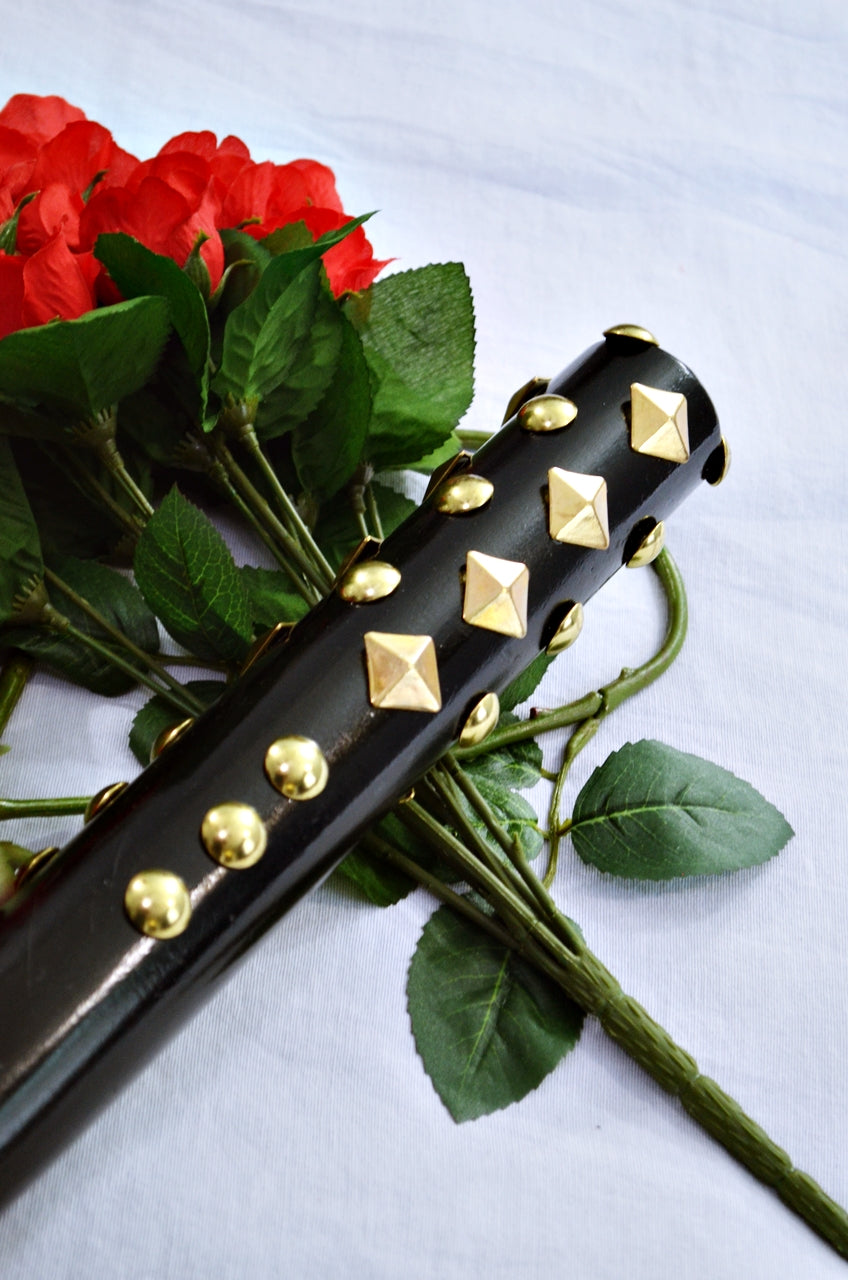 Mace - Hefty Black Shine and Hard Brass -- Thuddy Spanking Tool