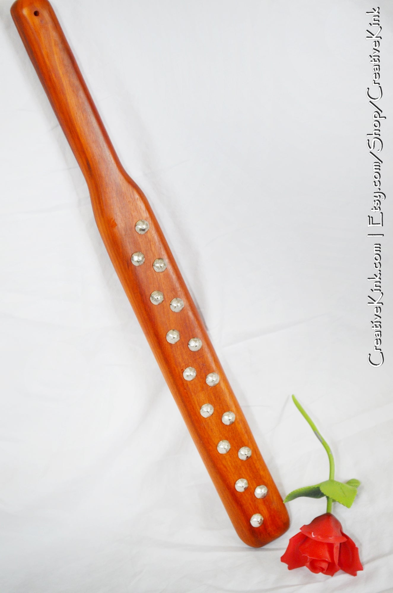 Torquemada Paddle - Rose wood and Silver Spanking Paddle for Thuddy Spankings - BDSM Spanking Tool (Copy)